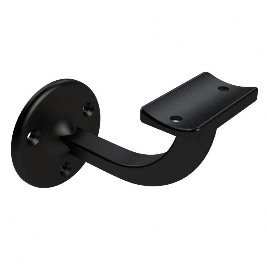 Extended Stair Rail Brackets 80mm Matt Black Powder Coated