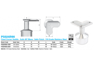p5024r90_sf_fixed_corner_saddle_dimensions